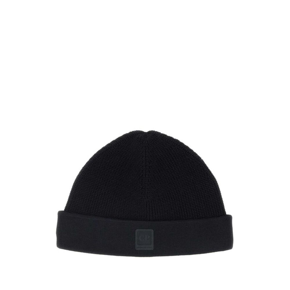 C.P. Company Men Black Cotton Beanie Hat